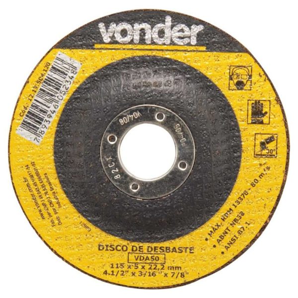 Disco de Desbaste 115mm VDA 50 VONDER-1219504120