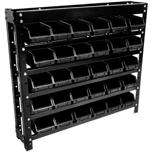 Estante Gaveteiros Black com 30 Caixas Larga N° 03 Preta EP30/3 SONELMA-EST-30/3-L-PR