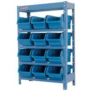 Estante Porta Componentes Azul com 12 Caixas Nr. 5 NOCRAM-NE125A