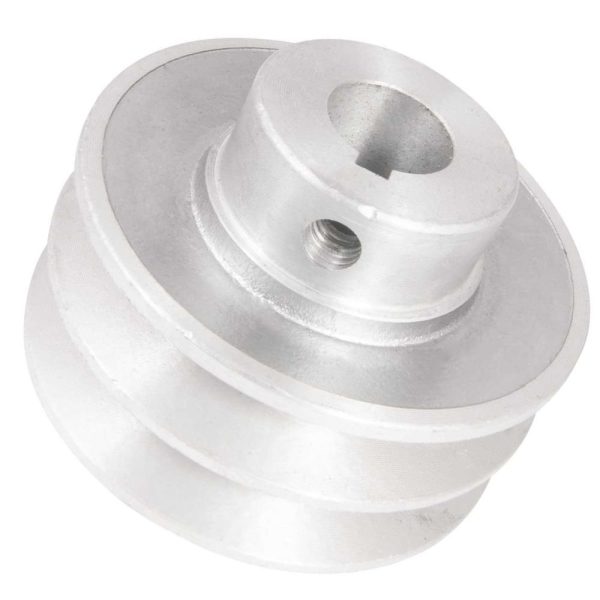 Polia de Alumínio 2 Canais Canal A 80 mm com Furo 19 mm VONDER-6677119080