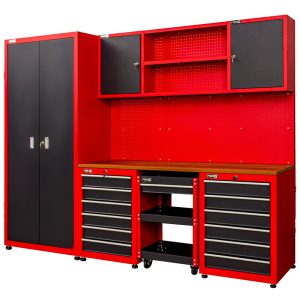 Armários para Oficina Modulados de Parede com Balcão e Acessórios FORTGPRO-FG6010S