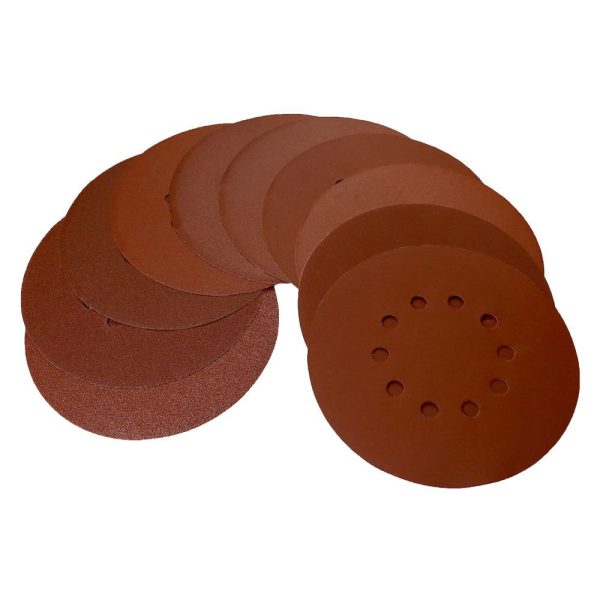 Jogo de Disco de Lixa Perfurado em Óxido de Alumínio 9 Polegadas 225mm com 10 Peças FORTG-FG7094C