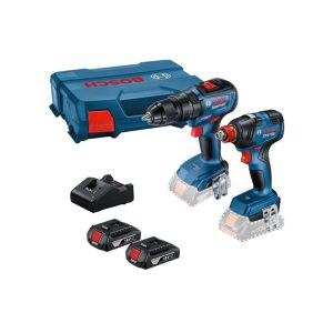 Combo Parafusadeira GSB 18V-50 e Furadeira de Impacto a Bateria 18V Brushless GDX 18V-200 com Maleta BOSCH-06019J22E1-000