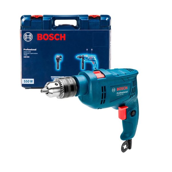 Furadeira de Impacto GSB 550 RE 1/2 Pol. 550W 110V com Maleta BOSCH-GSB-550-RE-M