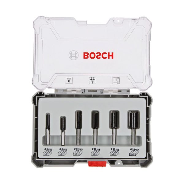 Jogo de Fresas Retas de 6 a 20mm com 6 peças BOSCH-2607017465-000