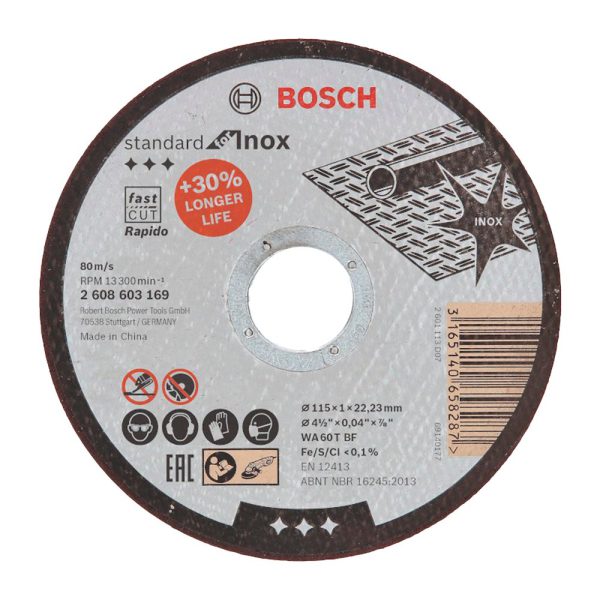 Disco de Corte para Aço Inox de 4.1/2 Pol. BOSCH-2608603169