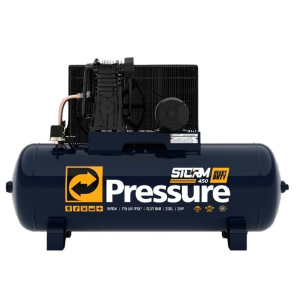 Compressor de Ar Storm 450 15 Pés 200L 3HP 110/220V PRESSURE-8975701360