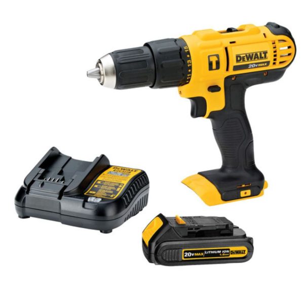 Parafusadeira/Furadeira de Impacto a Bateria 20V Max Li-Ion 1/2 Pol. com Carregador DEWALT-DCD776LC