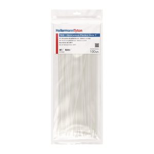 Abraçadeira de Nylon Natural T80I Blister 300×4,7mm com 100 Unidades HELLERMANNTYTON-010114420