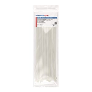 Abraçadeira de Nylon Natural T120R Blister 390×7,6mm com 50 Unidades HELLERMANNTYTON-010114422
