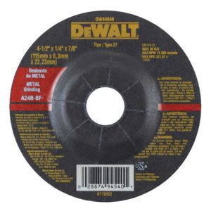 Disco Abrasivo para Corte de Metal 4 1/2 x 1/4 x 7/8 Pol. DEWALT-DW44540