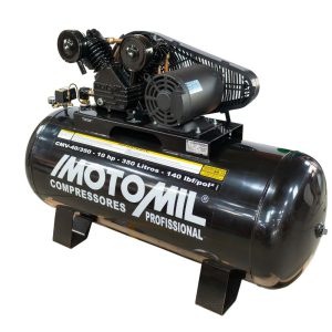 Compressor de Ar 40 Pés 350L 10HP 220/380V Trifásico MOTOMIL-CMV-40/350