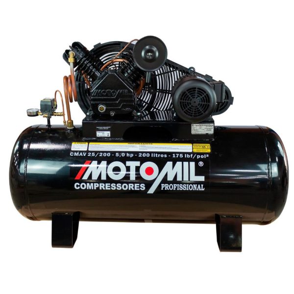 Compressor de Ar 25 Pés 200L 6HP 220/380V – Trifásico MOTOMIL-CMV-25/200