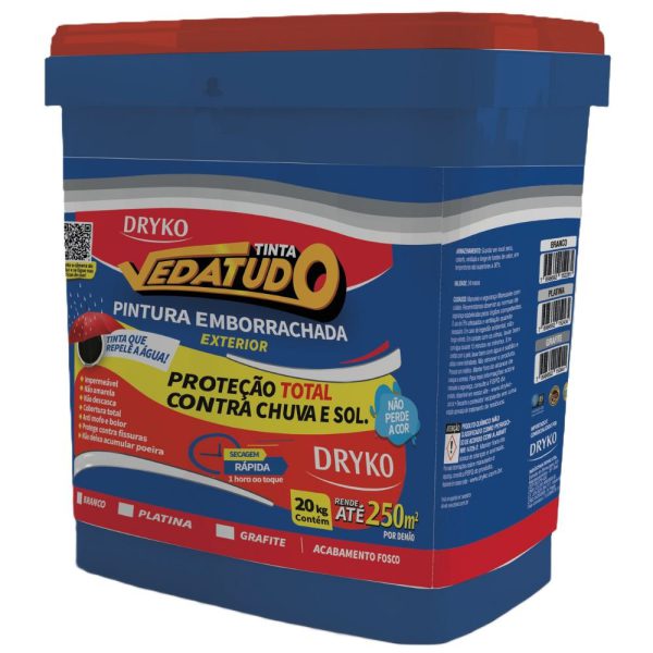 Tinta Emborrachada para Pintura de Proteção Platina 20kg VEDATUDO-TINTAEMBPL-BD