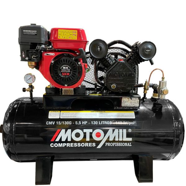 Compressor a Gasolina 7HP 15 Pés 130 Litros 140LBS CMV MOTOMIL-CMV-15/130G