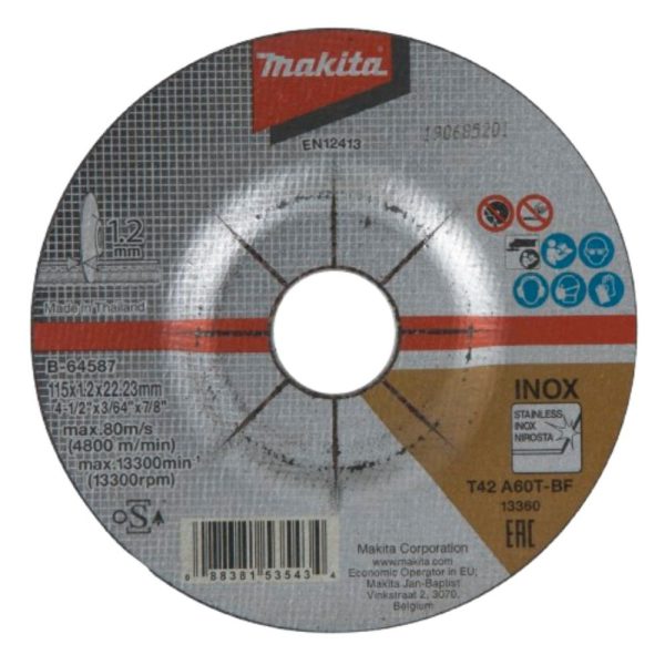 Disco de Corte Abrasivo 125mm Grão A60T MAKITA-B-64593
