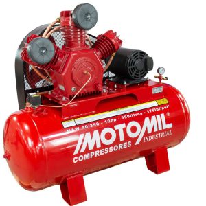 Compressor de Ar 40 Pés 350 Litros 175LBS Trifásico 220/380V MOTOMIL-IP-21 87701