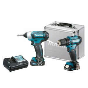 Combo Parafusadeira/Furadeira DF333D + Parafusadeira TD110D a Bateria 12V com Maleta MAKITA-CLX224SAX