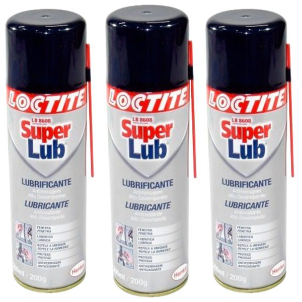 Kit com 3 Lubrificante Loctite Super Lub LB 8608 300ml SUPERLUB-K8513