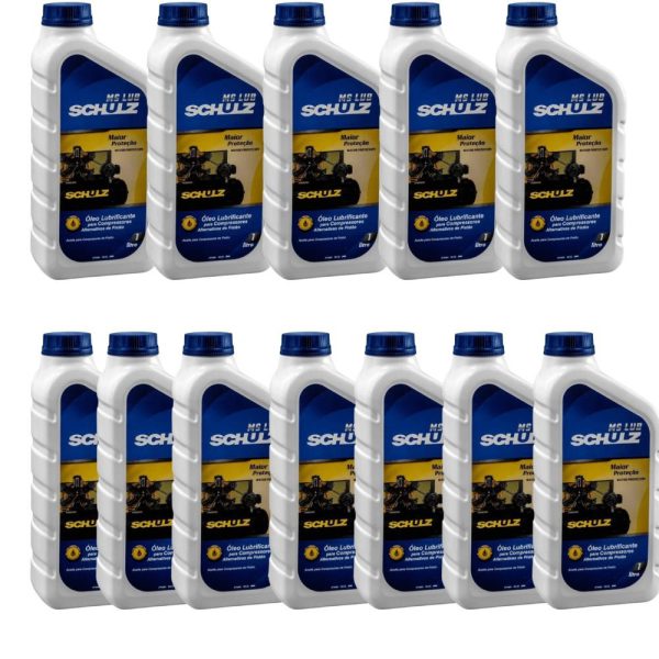 Kit 12 Frascos de Óleo para Compressor Pistão 1 Litro SCHULZ-K8677
