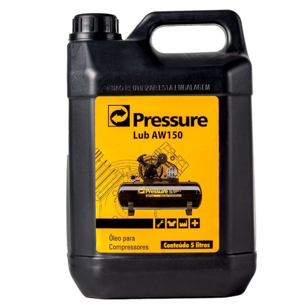 Óleo Lubrificante para Compressor Pistão 5 Litros AW ISO 150 – -AW150 PRESSURE-OLB001-5LTS