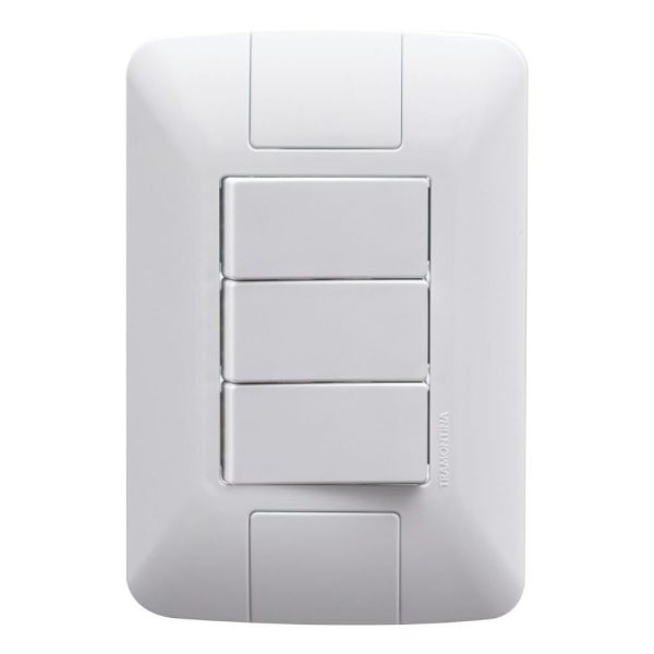 Conjunto 4×2 Aria Branco com Interruptores Paralelos 6A 250V TRAMONTINA-57241078