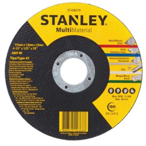 Disco de Corte 4.1/2Pol x 1,0mm x 7/8 Pol STANLEY-STA8070