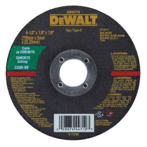 Disco de Corte para Concreto 4-1/2 Pol. X 3,0mm X 7/8 Pol. DEWALT-DW44710