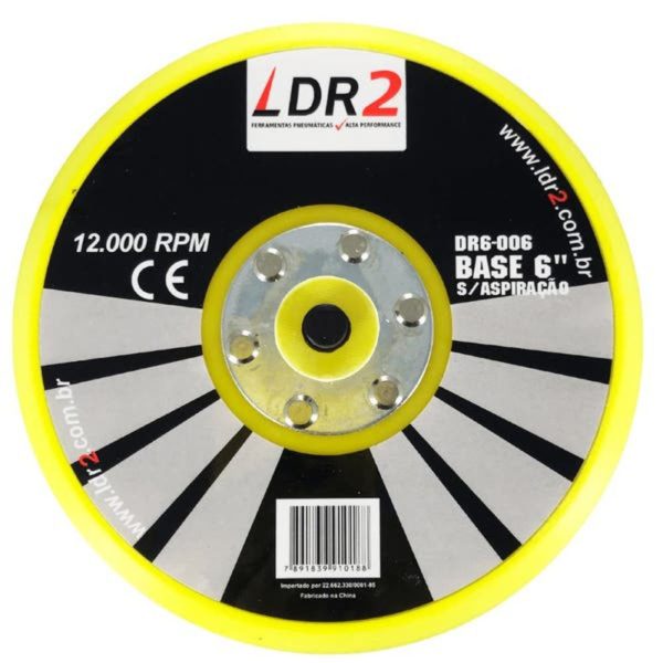 Base 6 Pol. para Lixadeira Roto Orbital com Aspiração LDR2-DR6-006-A