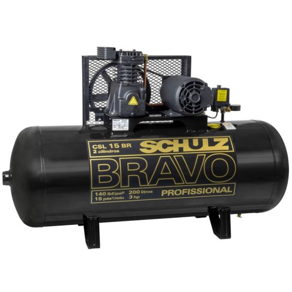 Compressor de Ar Bravo 15 Pés 183L 140 PSI 220/380V – Trifásico SCHULZ-CSL15BR/200