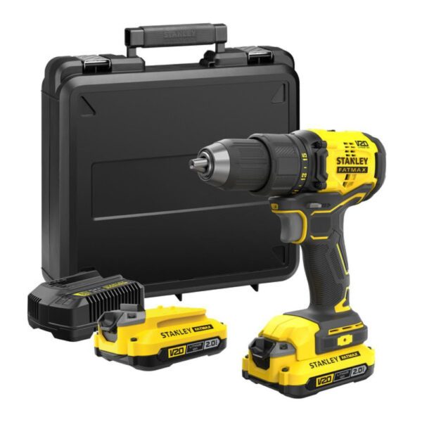 Parafusadeira/Furadeira a Bateria 1/2 Pol. 20V Max Brushless com 2 Baterias/Carregador e Maleta STANLEY-SBD710D2K-BR
