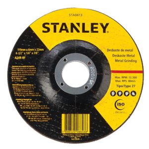 Disco Abrasivo de Desbaste para Metal 4-1/2 x 1/4 x 7/8 Pol. STANLEY-STA0413