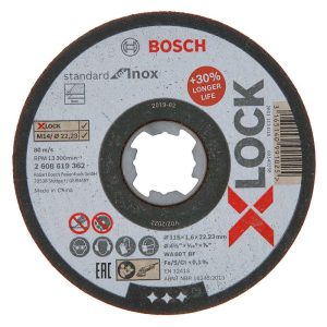 Disco de Desbaste Reto para Inox e Metal 115×1,6mm BOSCH-2608619362-000