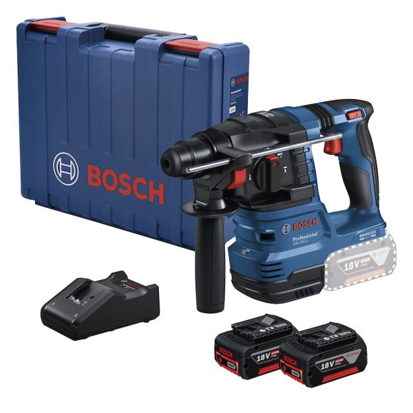 Martelete Perfurador Rompedor SDS Plus 1,9 18V Brushless com 2 Baterias 4,0Ah Carregador e Maleta GBH 185-LI BOSCH-06119240E1-000
