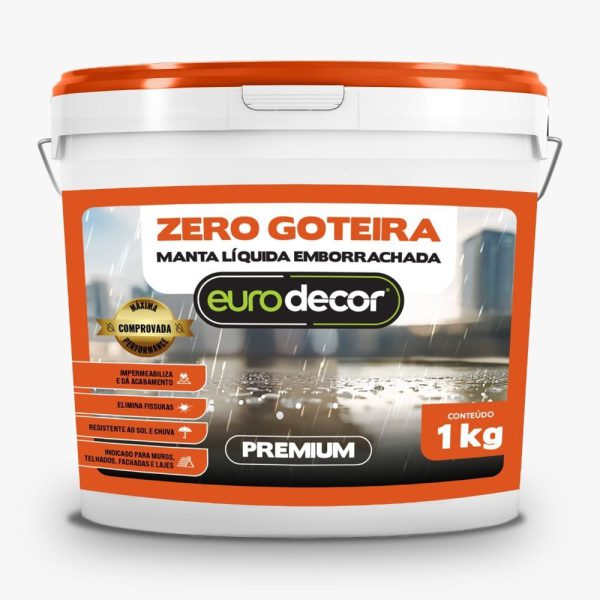 Manta Líquida Zero Goteira 1Kg Branco – Impermeabilizante EURODECOR-03.01.02.0026
