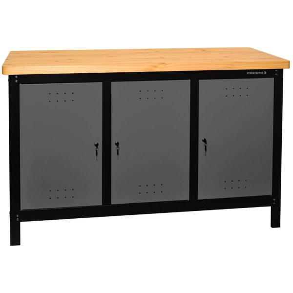 Bancada Profissional Fechada Dark 1,5M PRESTO-91522