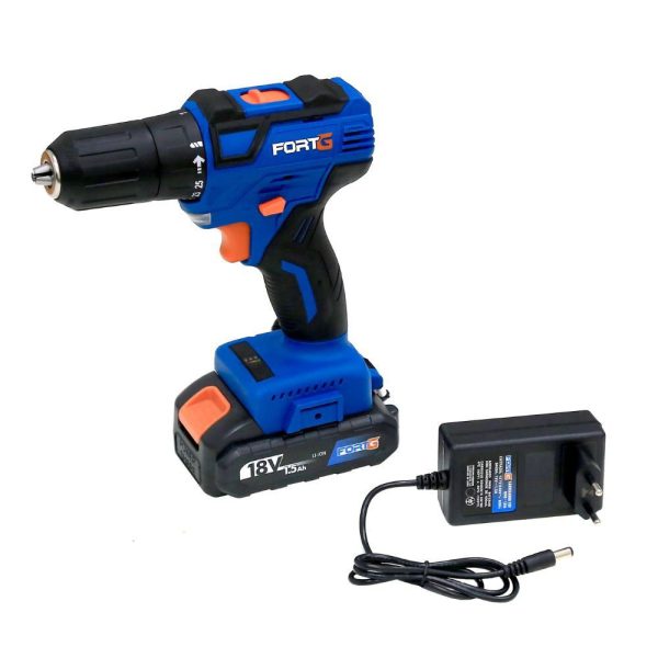 Furadeira/Parafusadeira Brushless à Bateria 18V Li-Ion 45Nm 1/2 Pol. com Bateria 1.5Ah FORTGPRO-FG3005