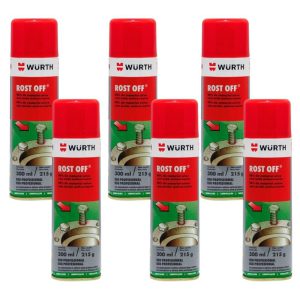 Kit 6 Desengripantes em Spray Rost Off 300ml WURTH-K9337