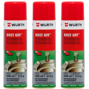 Kit 3 Desengripantes em Spray Rost Off 300ml WURTH-K93