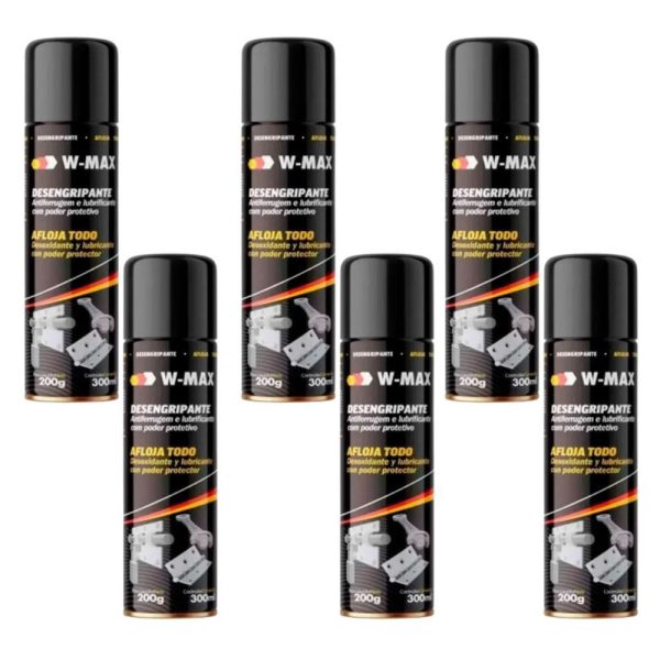 Kit 6 Desengripantes Spray W Max 300ml WURTH-K9319