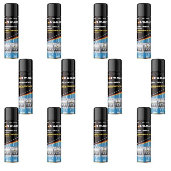 Kit 12 Limpa Contato Spray W-Max 300ml WURTH-K9317