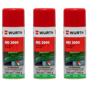 Kit 3 Graxa Líquida HHS 2000 200ml Resistente a Altas Temperaturas WURTH-K9321
