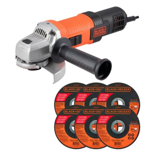 Esmerilhadeira Angular 4.1/2 Pol. (115mm) 920W 127V com 6 Discos BLACK & DECKER-G720X6D