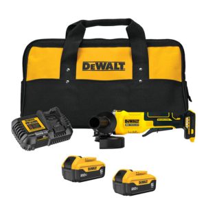 Esmerilhadeira Angular 4.1/2 Pol 20V Max Brushless com 2 Baterias 5Ah Carregador Bivolt e Maleta DEWALT-DCG408P2-BR