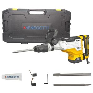 Martelo Rompedor SDS Hexagonal 1700W 220V 75J 18kg MMR 1700 com Acessórios e Maleta MENEGOTTI-40870122