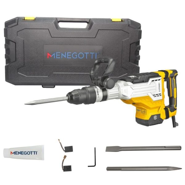 Martelo Rompedor SDS Hexagonal 1700W 220V 75J 18kg MMR 1700 com Acessórios e Maleta MENEGOTTI-40870122