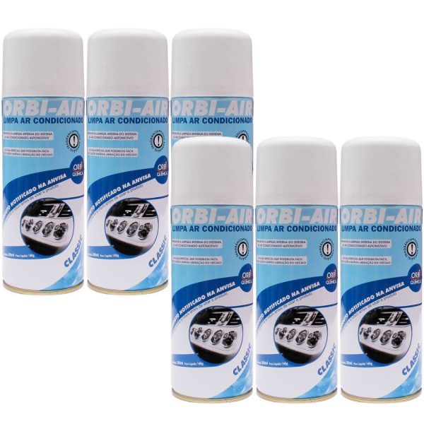 Kit Limpa Ar Condicionado -Air Classic 200ml 6 Unidades ORBI-K9548