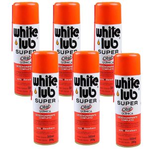 Kit Desengripante Spray Super 300ml com 06 Unidades WHITE LUB-K- 9582