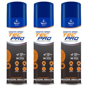 Kit Grafite em Spray 300ml 180g 03 Unidades TECBRIL-K-9587