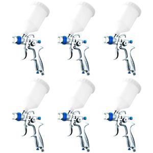 Kit Pistola para Pintura HVLP 1,3mm 600ml 06 unidades TECBRIL-K-9589